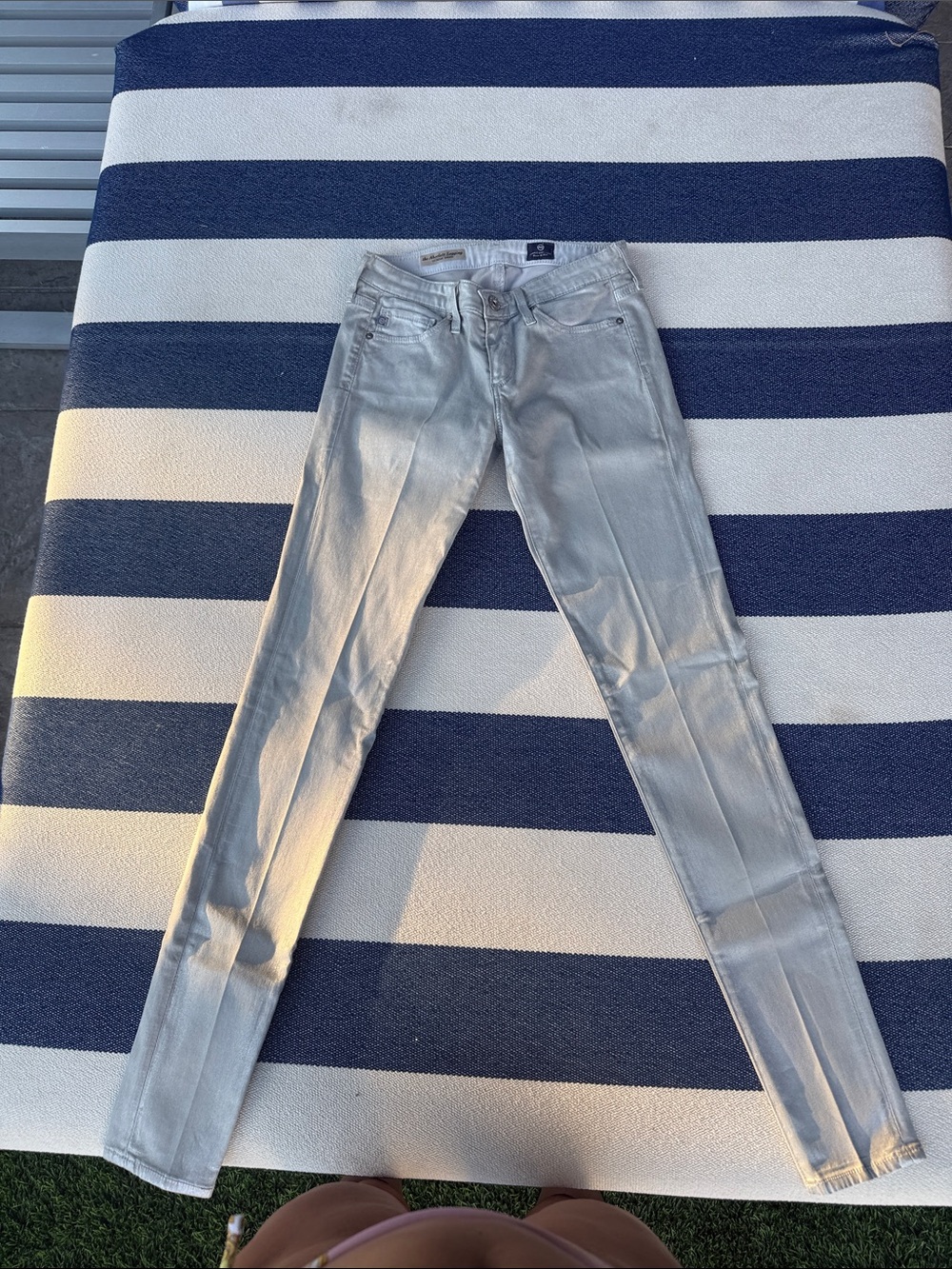 AG Adriano Goldschmied Silver Skinny Jeans